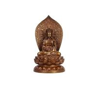 RLKHXBS Copper Meditation Statue Ornament Zen Buddha Sculpture Interior Decoration Home Garden Patio Art Deco Buddhist Statues