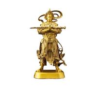 RLKHXBS Decor Chinese Style Copper Buddha Worship Temple Ornaments Living Room Porch Office Decoration Crafts Brass Decorative Objects