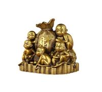 RLKHXBS Decor Creative Copper Home Living Room Porch Crafts Ornaments Office Monkey Copperware Brass Decorative Objects