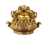 RLKHXBS Decor Furniture Creative Cornucopia Toad Living Room Office Three-Legged Ingot Copper Ornaments Brass Decorative Objects
