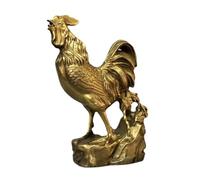 RLKHXBS Decor Statues Brass Chicken Ornaments Home Living Room Crafts Decoration Copper Entrance Table Sculpture Desktop Figurines (A)