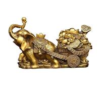 RLKHXBS Decor Statues Feng Shui Wealth Decorative Sculpture Brass Elephant Crafts Ornaments Home Entrance Corridor Countertop Decoration Desktop Figurines (One Color A)