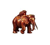 RLKHXBS Decor Statues Good Fortune Elephant Copper Crafts Brass Ornaments Home Living Room Entrance Decorations Statue Desktop Figurines (Color : (A)