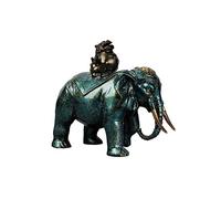 RLKHXBS Decor Statues Good Fortune Elephant Copper Crafts Brass Ornaments Home Living Room Entrance Decorations Statue Desktop Figurines (Color : A) (B)