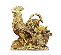 RLKHXBS Decor Statues Rooster for Desks Home Copper Decorations Handicrafts Study Room Feng Shui Ornaments Desktop Figurines (A)