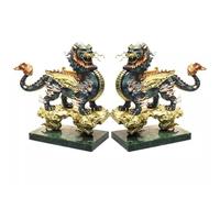 RLKHXBS Decoration Home with Desktop Luxury Copper Ornaments Fortune Lucky Decorations Birthday Gift Collection Feng Shui Decor (Size : 2-Piece)