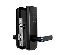 RLKHXBS Electronic Door Lock Fingerprint Bluetooth Lock with Smart Touch Screen Lock Digital Code Keypad Deadbolt for Home Hotel (Color : Black Size : 70mm) (Black 60mm)