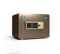 RLKHXBS Electronic Fingerprint Fire Lock Fireproof Digital Home Combination Steel Alloy Drop (Color : Brown)