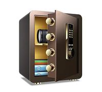 RLKHXBS Electronic Hidden Cabinet Waterproof, Anti-Theft Fireproof with Programmable Keypad, Spare Keys And Removable Shelf, Digital Security Safe for Home Money Documents, Brown