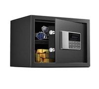 RLKHXBS Electronic Safe, Cash, Home Safe, Lock, Digital Safe,Insurance Safe, Steel Structure, Small Electronic Password Safe -Cash Safe - Black -35X25X25cm,Wall Safes