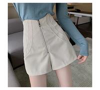 RLKHXBS Faux Leather Shorts for Women High Waisted Wide Leg PU Shorts Apricot Sweatshorts