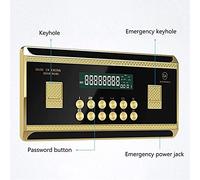 RLKHXBS, Fireproof Waterproof Burglary Digital Security for Home Office Double Key Lock And Password for Home Office Cash Use (Color : Gold, Size : 48 * 40 * 80cm) (Black (