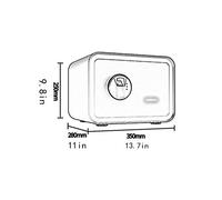 RLKHXBS, Fireproof Waterproof Deposit Electronic s, Cash, Home, Lock, Small Fingerprint Electronic Password Key Cabinet 2 Layers for Office Or Home Use, WA for