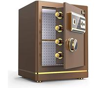 RLKHXBS, Fireproof Waterproof Fingerprint Mechanical Lock Fireproof Security Cabinet Office Fingerprint Password Deposit for Home Office Cash Use (Go (Bro