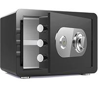 RLKHXBS, Fireproof Waterproof for Money with Key Lock Steel Thickened Door Panel Home, Hotel, Office Small Cabinets,Key Password Wall-Mounted for Home Office Cash Use g (White (Blac