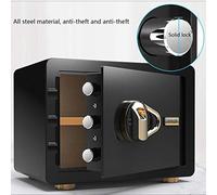 RLKHXBS, Fireproof Waterproof Home Small Office Fingerprint Deposit all Steel Password Card Anti-Theft Bed Into The Cabinet Invisible Wall for Home Office Cash ((Bla