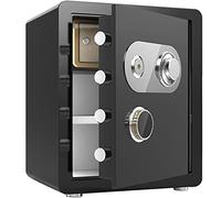 RLKHXBS, Fireproof Waterproof Household Anti-Theft with Small Private Door is Built in Cash, Jewellery Mechanical Password Lock for Home Office Cash Use (Color : White) (White (Black