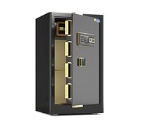 RLKHXBS, Fireproof Waterproof Security Digital Cabinet Fingerprint Password Lock, Steel Fire-Proof And Anti-Theft Cabinet, Large 60cm/70cm/80cm Hi (Bla