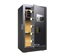 RLKHXBS, Fireproof Waterproof Security Digital Cabinet s, Fireproof, Anti-Theft And Anti-Drilling Cabinet, Large 60cm/70cm/80cm Home Hotel Office C (Bla