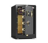 RLKHXBS, Fireproof Waterproof Security Digital Cabinet s Large 80cm Steel,Electronic Fingerprint Password Lock,with Alarm Device,Fireproof And A (Bla