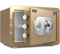 RLKHXBS, Fireproof Waterproof Security Security Lock Fireproof Waterproof Document Security Mechanical for Home Office Cash Use (G (Gold