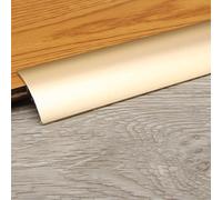 RLKHXBS Floor Transition Strip Double Slot, Curved Thresholds Reducer/Flooring Edge Trim for Doorway Gap Interval, Metal Waterproof