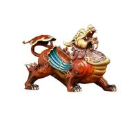 RLKHXBS Fortune Living Room Entrance Office Copper Decoration Chinese Tea Table Ornament Feng Shui Decor (Color Left, Size : M)
