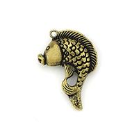RLKHXBS Gioielli in Ottone Jinlongyu Piccolo Pesce Piccolo Appeso Rame Pezzo Vario, Decorazione del Collo, Ciondolo in Vita, Artigianato