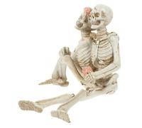 RLKHXBS Halloween Skeleton Resin Decoration for Parties Home Decor And Photo Props Spooky Skull Figurine Fine Details for Creative Photography And Unique
