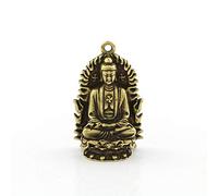RLKHXBS Handicrafts Pendant with Light On The Back, Small Buddha Statue Copper Ornament