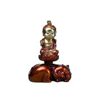 RLKHXBS Home Decor Statues Indoor Manjushri Bronze Statue Brass Entrance Ornament Coffee Table Desk Decorations Crafts Desktop Figurines (Color : A) (B)