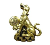 RLKHXBS Home Decor Statues Vintage Brass Dog Copper Crafts Ornaments Living Room Bookshelf Study Decorations Lucky Wealth Decoration Desktop Figurines(B) (B)