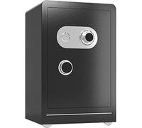 RLKHXBS Home Safe Lock Box Fireproof Household Cash Storage Boxes of Confidential Documents Security Lockers,Black