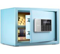 RLKHXBS Home Small Value Yellow Digital Keypad Volume Wall or Floor Mounted High Density Alloy Steel Double Alarm Four Colors Available (Color : Blue Size : 25x25x35cm)