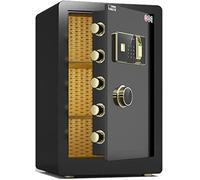 RLKHXBS Impermeabile Cassetta Cassaforte Elettronica Blocco codice Impronta Digitale, Scatola di Sicurezza in Acciaio ignifuga e antifurto, con