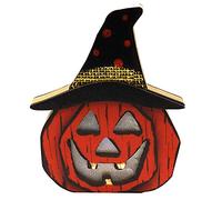 RLKHXBS Lanterna di Zucca in Legno di Halloween, Teschi di Zucca per Le Vacanze Ornamenti per la Decorazione in Piedi, Droghe di Halloween da Giardino Forniture Artigianali rustiche (Zucca)