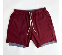 RLKHXBS Men 2 in 1 Shorts Fitness Running Shorts Summer Gym Workout Male Breathable Sportswear Jogging Short