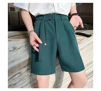 RLKHXBS Men Shorts Summer Short Suit Pants Green Unisex Clothing Solid Thin Regular Fit Shorts
