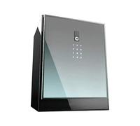 RLKHXBS Office And Lock with Keypad Fingerprint Smart Home Full LCD Tempered Glass Personal Alarm with Key Lock Deposit es Hidden 50cm