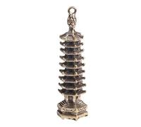 RLKHXBS Ottone Puro, Il Vecchio Wechang del Portachiavi sorge per Passo e Il Ciondolo Creativo La Pagoda è Fatta di Piccoli Ornamenti di Rame