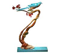 RLKHXBS Porch Decoration all Copper Painted Bird Art Ornament Living Room Entrance Happy on Branch Crafts Table Decorations Ornaments for The Home