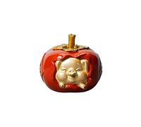 RLKHXBS Porch Decoration all Things Go Well Pig Copper Persimmon Desktop Brass Entryway Coffee Table Desk Decorations Crafts Ornaments for The Home