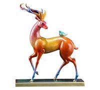 RLKHXBS Porch Decoration Copper Entrance Living Room Desktop Country Style Artwork Office Crafts Nine Color Deer Ornaments for The Home