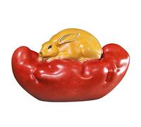 RLKHXBS Porch Decoration Copper Rabbit Entrance Ornament Living Room Office Auspicious Objects Home Art Desktop Decorations Ornaments for The Home(A)