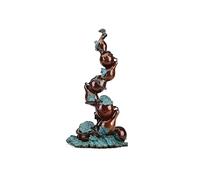 RLKHXBS Porch Decoration Five Blessings Color Copper Gourd Entrance Ornament Decorations Living Room Office Crafts Ornaments for The Home(33.5 * 57.5cm)