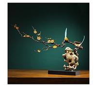 RLKHXBS Porch Decoration Full Copper Plum Blossom Living Room Entrance Joyful Crafts Hotel Lobby Decorative Sculpture Artwork Ornaments for The Home