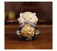 RLKHXBS Porch Decoration Happy Family Crafts Entryway Cartoon Badger Copper Sculpture Desktop Decorations Ornaments for The Home(Gris)