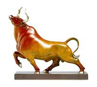 RLKHXBS Porch Decoration Pure Copper Entrance Ornament Office Qi Crafts Housewarming Opening Cattle Turn Kunshan Souvenirs Ornaments for The Home(24.5 * 22cm)