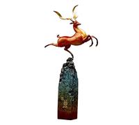 RLKHXBS Porch Full Copper Deer Entrance Ornament Living Room Decoration Office Desktop Art Sculpture Crafts Ornaments for The Home