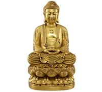 RLKHXBS Pure Copper Home Office Living Room Hall Bronze Statue Handicraft Ornaments Dedicated to Buddha Buddhist Statues (Color A, Size : 21cm)